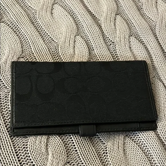 Coach Black Embossed Wallet - Picture 1 of 3